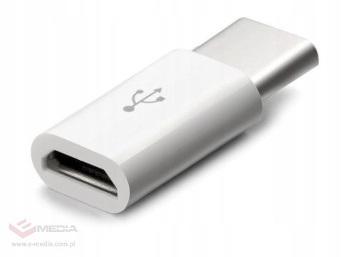 ADAPTER PRZEJŚCIÓWKA MICRO USB / USB-C biały