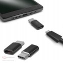 ADAPTER PRZEJŚCIÓWKA MICRO USB / USB-C czarny