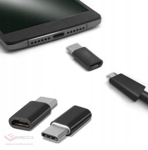 Adapter micro USB do USB C 3.1 czarny