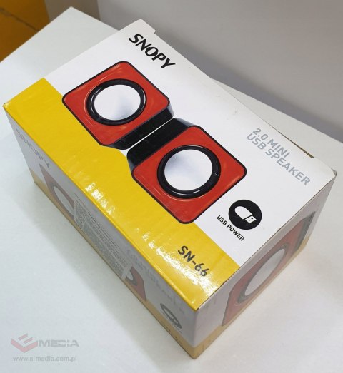 Głosniki 2.0 Snopy SN-66 Red USB