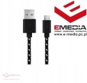 Kabel USB-microUSB typ B Esperanza 1m oplot czarny