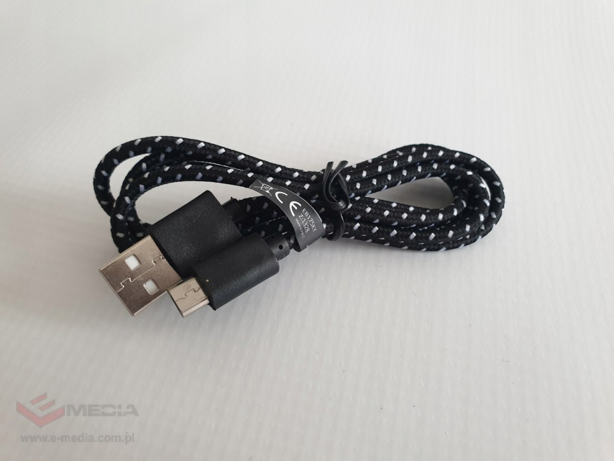 Kabel USB-microUSB typ B Esperanza 1m oplot czarny