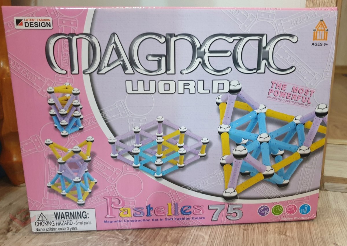 Klocki Magnetic World 75 elementów