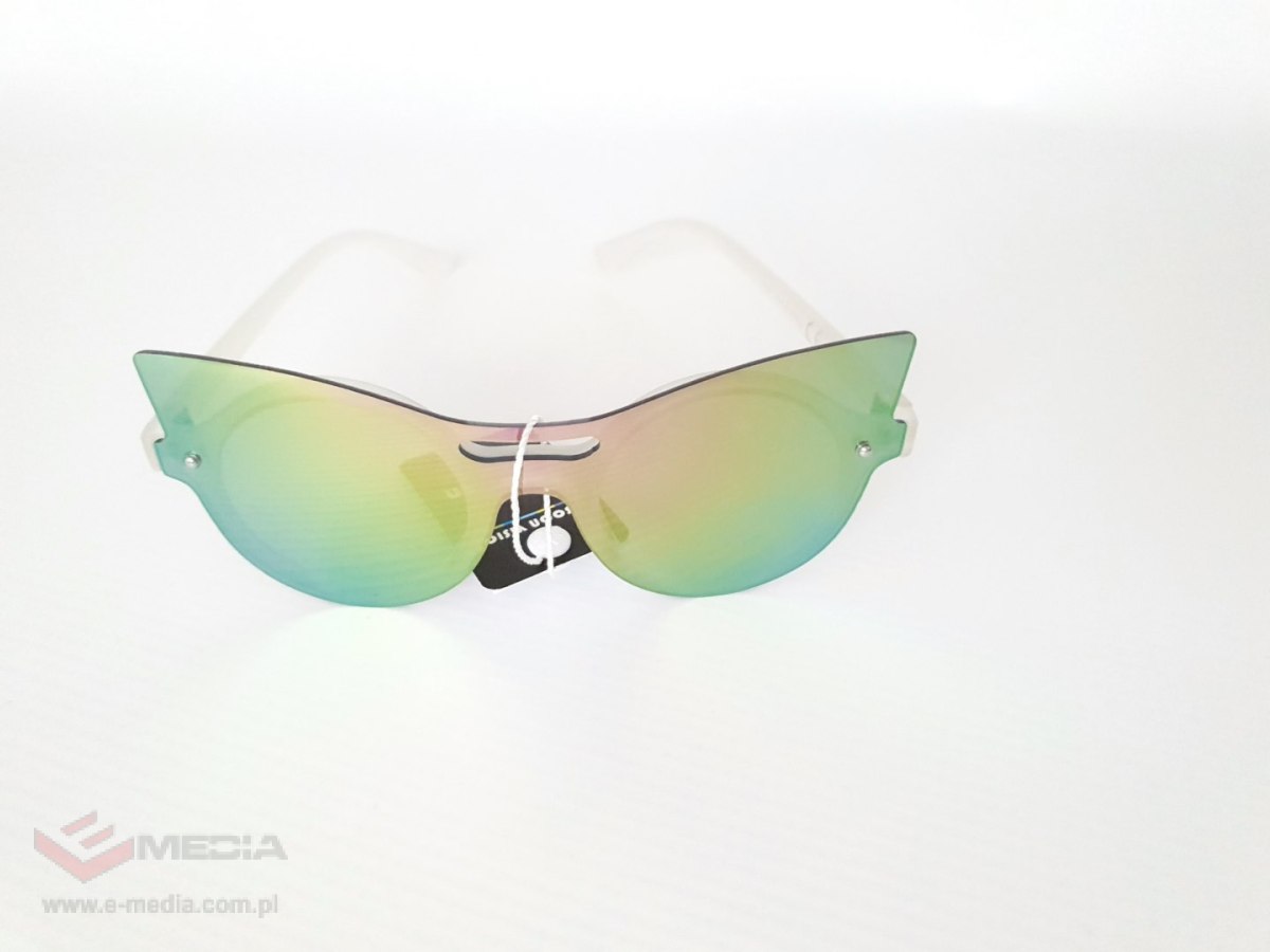 Okulary przeciwsłoneczne kocie lustrz.PINK/GOLDEN