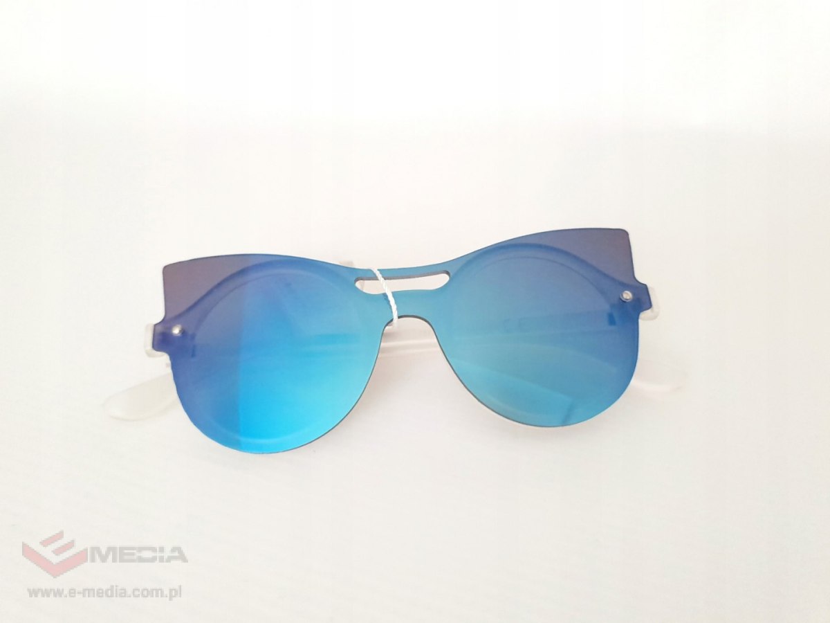 Okulary przeciwsłoneczne kocie oko lustrz. BLUE
