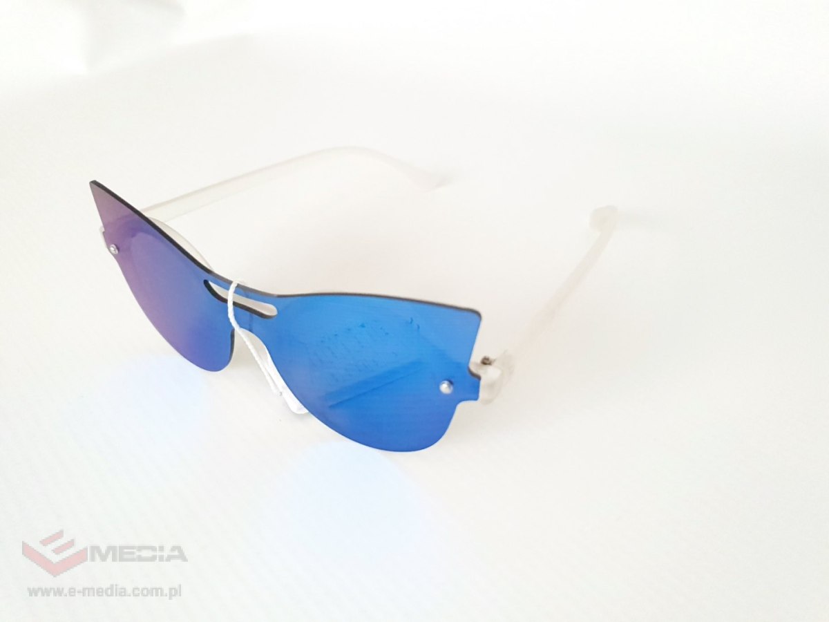 Okulary przeciwsłoneczne kocie oko lustrz. BLUE