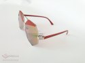 Okulary przeciwsłoneczne ośmiokąt lustrzane RED