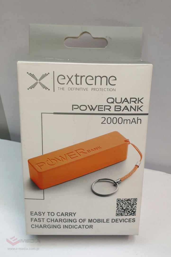 Powerbank Extreme Quark 2000mAh pomarańczowy
