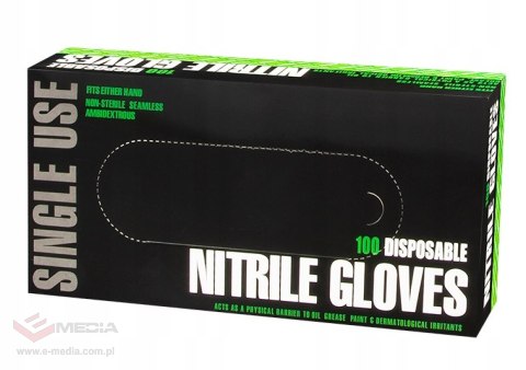 Rękawiczki nitrylowe czarne M