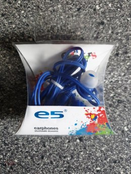Słuchawki douszne E5 Crazy Colors blue