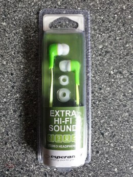 Słuchawki douszne Esperanza EH147V Neon Zielone