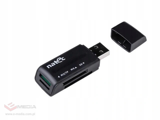 Czytnik Natec Mini ANT 3 SDHC MMC M2 MICRO SD USB 2.0 BLACK