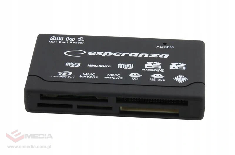 Esperanza Uniwersalny czytnik kart pamięci USB 2.0 EA 119