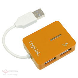 HUB USB LigiLink UA0137 4 porty USB, pomarańczowy