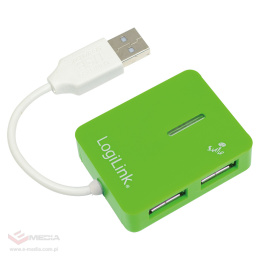 HUB USB LogiLink UA138 4 porty USB, zielony