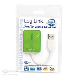 HUB USB LogiLink UA138 4 porty USB, zielony