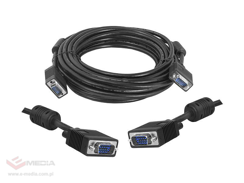 Kabel komputerowy SVGA wtyk - wtyk, 5m.