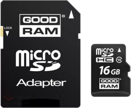 Karta pamięci MicroSDHC GOODRAM 16GB UHS I Class 10 + adapter - RETAIL 10