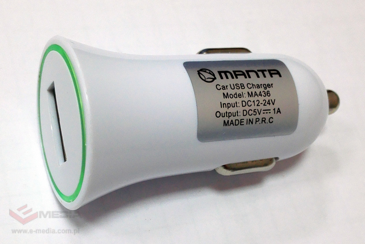 Ładowarka samochodowa Manta MA436 USB