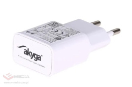 Ładowarka sieciowa Akyga AK -CH-11 240V 5V/2,4A, 9V/1,67A, 12V/1,25A QC3.0 USB biała