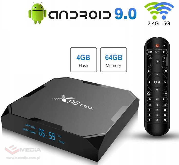 Odtwarzacz multimedialny X96 SmartTV Box Max 64GB