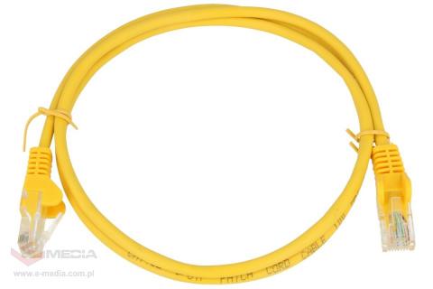 Patchcord F/UTP KAT.5E 0,5m ŻÓŁTY