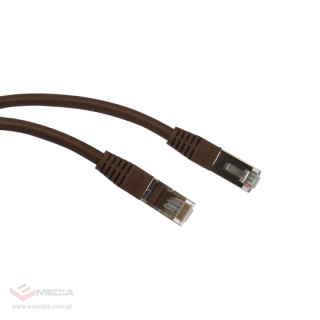 Patchcord F/UTP kat.6 1,5m brązowy