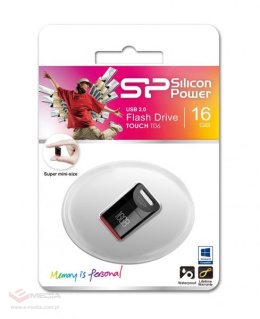 Pendrive Silicon Power 16GB USB 2.0 Touch T06 Black