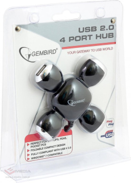 USB HUB 2,0 4-porty 2,0 blister regulacja portów Gembird