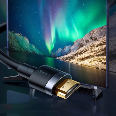 Kabel Baseus Cafule HDMI / HDMI 2.0 4K 60 Hz 3D 18 Gbps 2 m - czarny