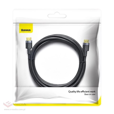 Kabel Baseus Cafule HDMI / HDMI 2.0 4K 60 Hz 3D 18 Gbps 3 m - czarny