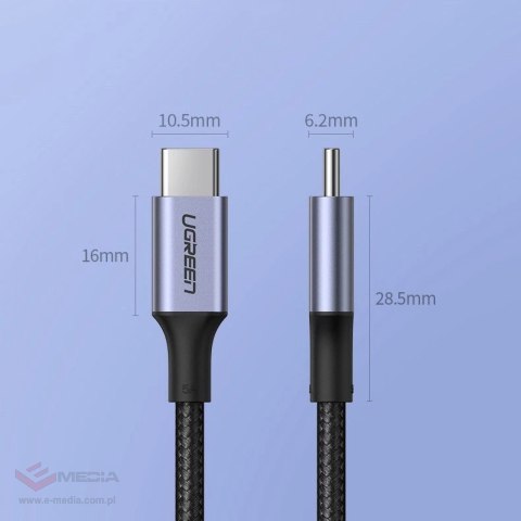 Kabel Ugreen US316 70429 USB-C - USB-C PD QC FCP 100W 5A 480Mb/s 2m - szary