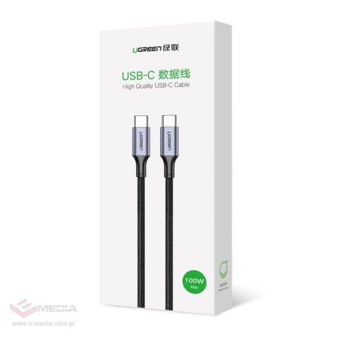 Kabel Ugreen US316 70429 USB-C - USB-C PD QC FCP 100W 5A 480Mb/s 2m - szary