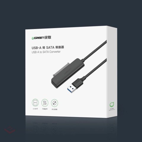 Ugreen adapter przejściówka dysku HDD SSD 2,5'' SATA III 3.0 - USB 3.2 Gen 1 (USB 5 Gbps) czarny (70609 CM321)