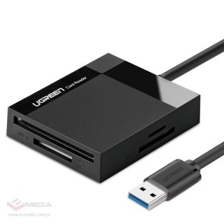 Czytnik kart pamięci Ugreen CR125 SD / micro SD / CF / MS z kablem USB 3.0 0.5m - czarny