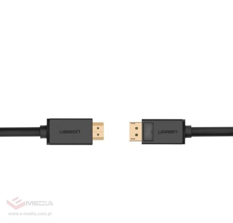 Ugreen jednokierunkowy kabel z DisplayPort na HDMI 4K 30 Hz 32 AWG 1,5 m czarny (DP101 10239)