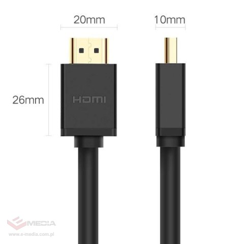 Ugreen kabel przewód HDMI 4K 30 Hz 3D 18 10 m czarny (HD104 10110)