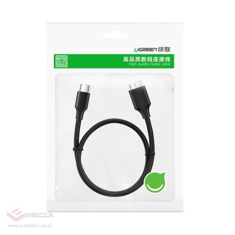 Ugreen kabel przewod USB Typ C - micro USB Typ B SuperSpeed 3.0 1m czarny (US312 20103)