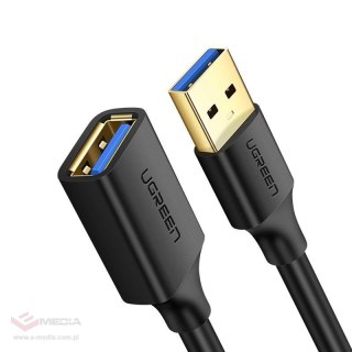 Ugreen kabel przewód przedłużacz przejściówka USB 3.0 (żeński) - USB 3.0 (męski) 2 m czarny (US129 10373)