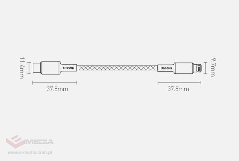 Kabel Baseus CATLGD-01 Lightning - USB-C PD 20W 480Mb/s 1m - czarny