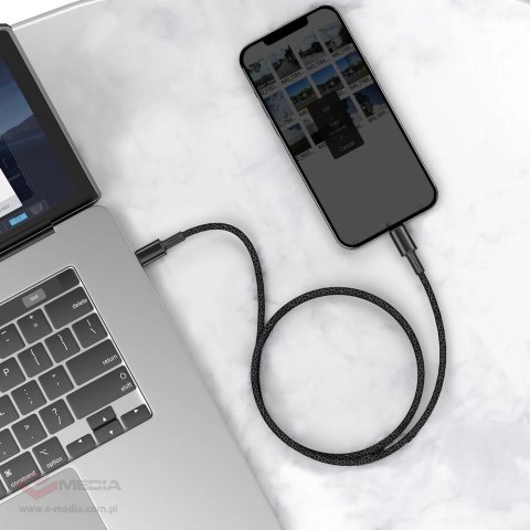 Kabel Baseus CATLGD-A01 Lightning - USB-C PD 20W 480Mb/s 2m - czarny