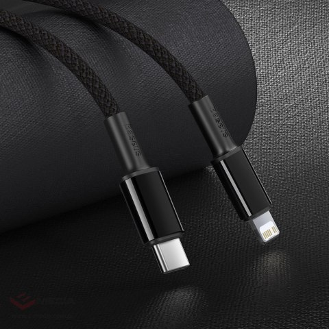 Kabel Baseus CATLGD-A01 Lightning - USB-C PD 20W 480Mb/s 2m - czarny