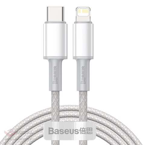 Kabel Baseus CATLGD-A02 Lightning - USB-C PD 20W 480Mb/s 2m - biały