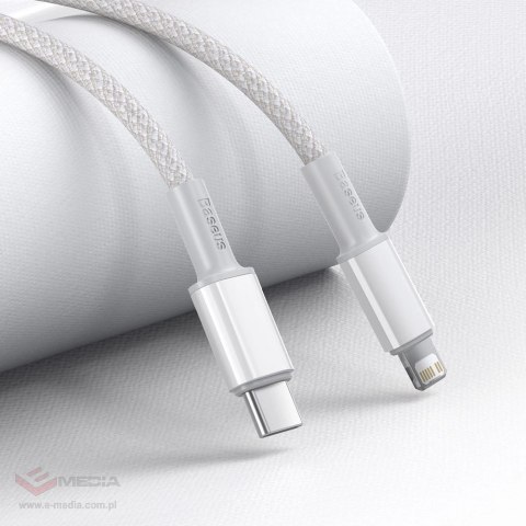 Kabel Baseus CATLGD-A02 Lightning - USB-C PD 20W 480Mb/s 2m - biały