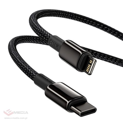 Kabel Baseus CATLWJ-01 Lightning - USB-C PD 20W 480Mb/s 1m - czarny