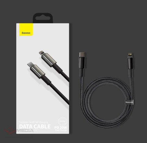 Kabel Baseus CATLWJ-A01 Lightning - USB-C PD 20W 480Mb/s 2m - czarny