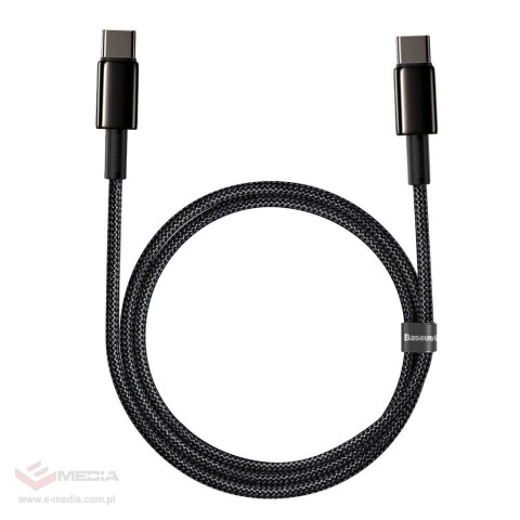 Kabel Baseus CATWJ-01 USB-C - USB-C PD QC 100W 5A 1m - czarny