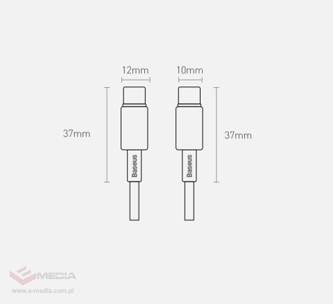 Kabel Baseus CATWJ-A01 USB-C - USB-C PD QC 100W 5A 480Mb/s 2m - czarny