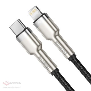 Kabel Baseus Cafule Series Metal Data USB-C / Lightning 20W PD 1 m - czarny