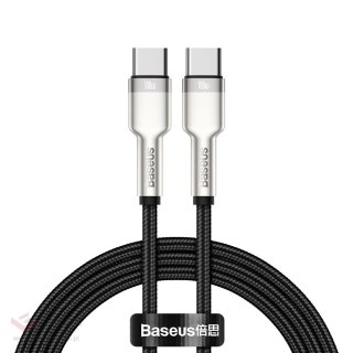 Kabel Baseus Cafule Series Metal Data USB-C / USB-C PD QC SCP 100W 5A 1 m - czarny